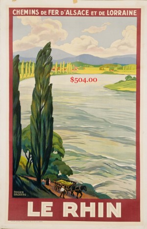 1900 Travel Poster of the Rhine